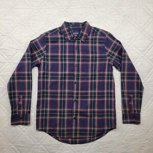 PLACE green plaid long sleeve boys dress shirt size 10/12 L/G